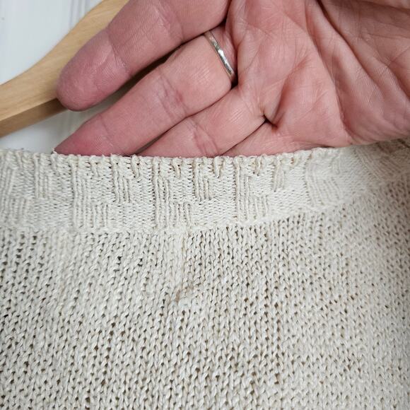 Vintage Leslie Fay Women's Short Sleeve Knit Botanical Leaf Print Sweater Size L - Picture 10 of 11